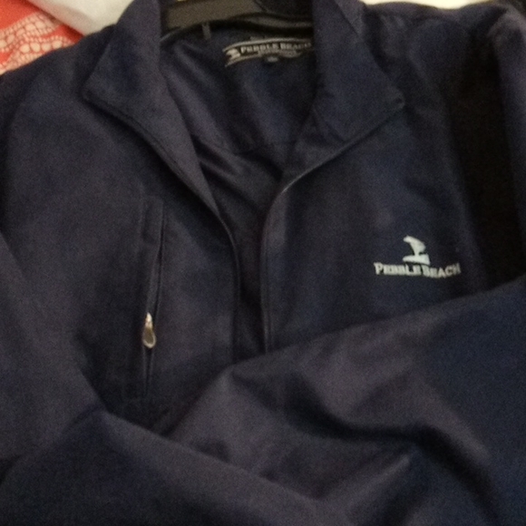 NWT men's large Pebble Beach performance jacket water resistant logo on the fron - Picture 2 of 5